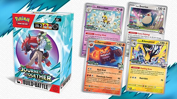 Select retailers will begin selling the Pokémon TCG: Scarlet & Violet—Journey Together Build & Battle Box starting March 15