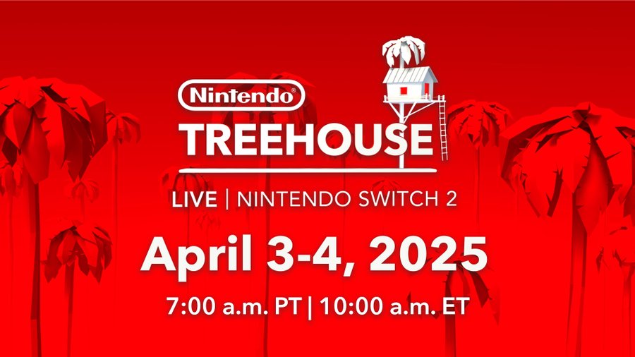 Nintendo of America will host a Nintendo Treehouse: Live | Nintendo Switch 2 presentation featuring hands-on gameplay of new Nintendo Switch 2 games on April 3 and April 4 at 7 a.m. PT each day