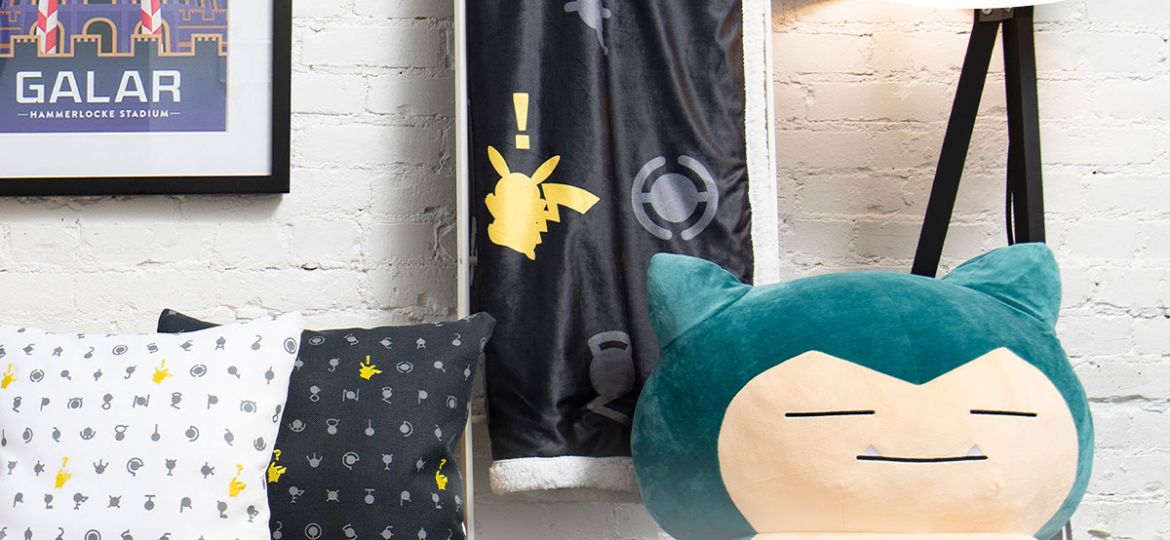 New home decor goods featuring Fire, Psychic, Dark, Fairy and Dragon types available now from the official Pokémon Center