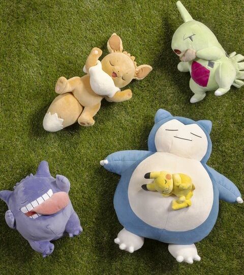 New and old Pokémon Dreams plush now available at the official Pokémon Center featuring Snorlax, Pikachu, Larvitar, Gengar, Eevee and more