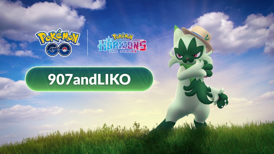 You can now use the code 907andLIKO to get Timed Research that leads to an encounter with Floragato wearing a hat with Liko’s pin in Pokémon GO to celebrate the Pokémon GO x Pokémon Horizons: The Series Celebration Event