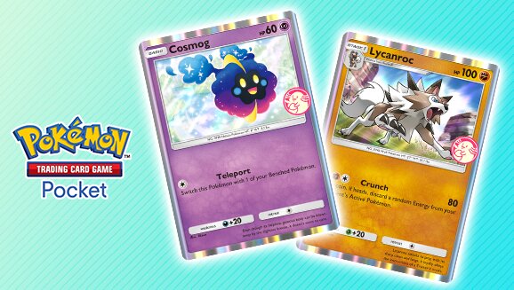 New Pokémon TCG Pocket wonder pick event featuring Cosmog and Lycanroc promo cards plus new Solgaleo accessories now underway until May 18 at 10:59 p.m. PDT