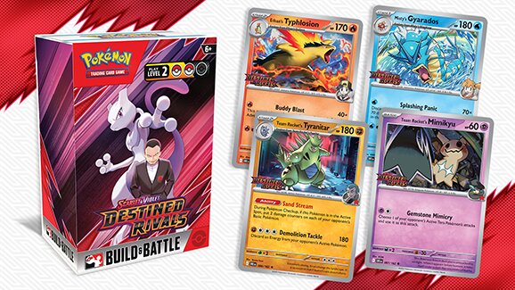 Select retailers will begin selling the Pokémon TCG: Scarlet & Violet—Destined Rivals Build & Battle Box starting May 17