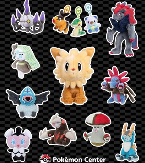 Unova region plush now available at the official Pokémon Center