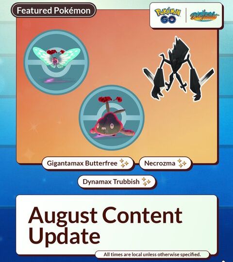 All major featured Pokémon, Max Battles, five-star Raids, Mega Raids, in-game events, Raid Hours, Shadow Raids and Spotlight Hours revealed for Pokémon GO in August 2025