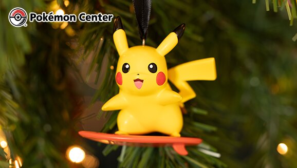2025 holiday collection available now at the official Pokémon Center featuring new merchandise inspired by a winter vacation getaway with holiday apparel, home decor and more
