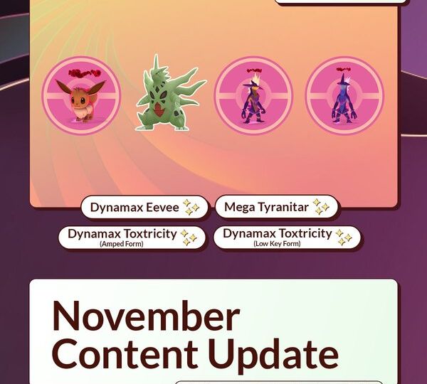 All major featured Pokémon, Max Battles, five-star Raids, Mega Raids, Spotlight Hours, in-game events, Raid Hours and Shadow Raids revealed for Pokémon GO in November 2025