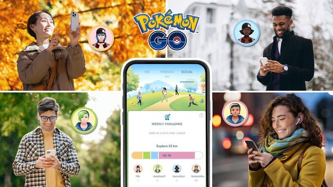 New Weekly Challenges feature available now in Pokémon GO, you can now join up to three fellow players to earn rewards