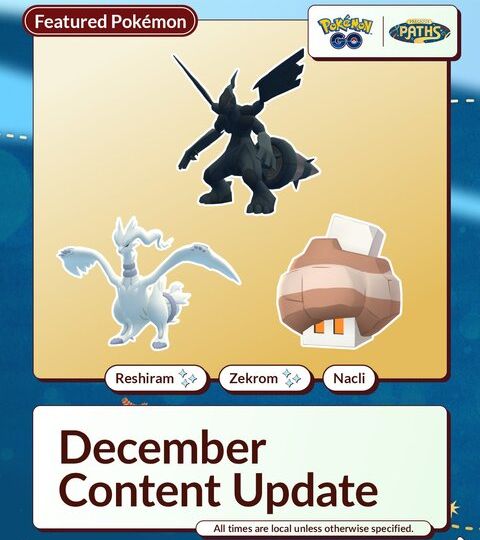 All major featured Pokémon, Max Battles, five-star Raids, Mega Raids, Shadow Raids, in-game events, Spotlight Hours and Raid Hours revealed for Pokémon GO in December 2025