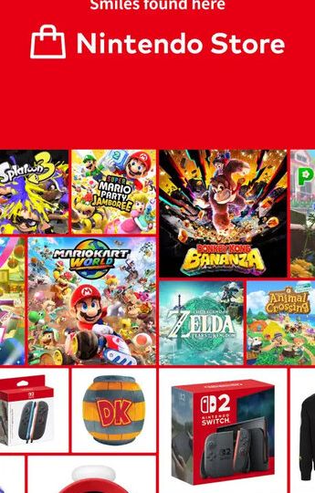 Official Nintendo Store app now available on iOS and Android as a free app for browsing Nintendo systems, accessories, games and merchandise
