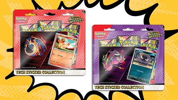 New Pokémon TCG: Mega Evolution—Ascended Heroes Tech Sticker Collections featuring Charmander and Gastly foil promo cards will launch January 30, 2026