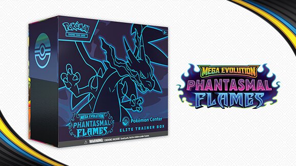 Pokémon TCG: Mega Evolution—Phantasmal Flames Pokémon Center Elite Trainer Box available now exclusively at the official Pokémon Center