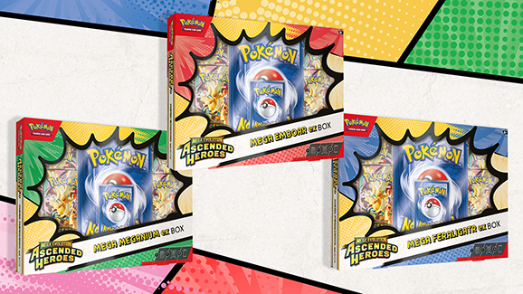 Pokémon TCG: Mega Evolution - Ascended Heroes Mega Meganium, Emboar, Feraligatr ex Boxes