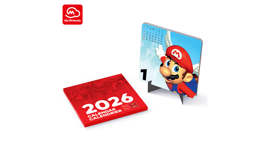 Nintendo Switch Online Calendar 2026 available now for Nintendo Switch Online members only at the official My Nintendo Store for 400 Platinum Points