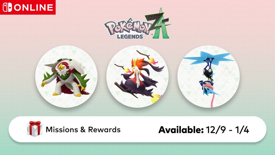 Nintendo Switch Online members can earn 100 My Nintendo Platinum Points and unlock themed icon elements by playing Pokémon Legends: Z-A until January 4 at 5 p.m. PT
