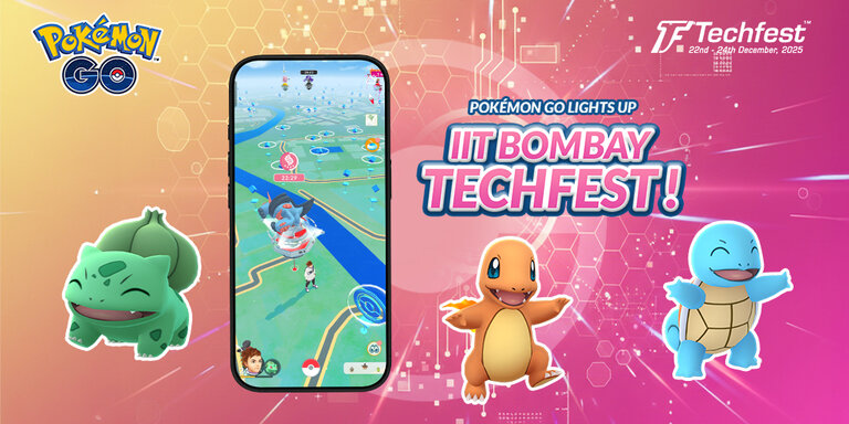 Pokémon GO is coming to the IIT-Bombay for Techfest 2025 from December 22–24 in Mumbai