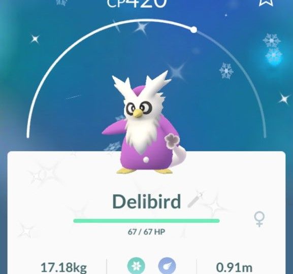 Pokémon Spotlight Hour featuring Delibird and Shiny Delibird with 2x Catch Stardust available in Pokémon GO tomorrow, December 30, from 6 p.m. to 7 p.m. local time
