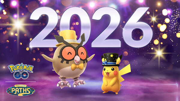 Pokémon GO New Year’s 2026 event now underway until January 4 featuring festive in-game fireworks, costumed Bulbasaur, Jigglypuff, Hoothoot, Pikachu, event bonuses, costumed Pokémon in raids and more