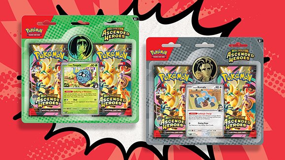 New Pokémon TCG: Mega Evolution—Ascended Heroes Collection—Erika & Mega Evolution—Ascended Heroes Collection—Larry will be available on February 20 where Pokémon TCG products are sold