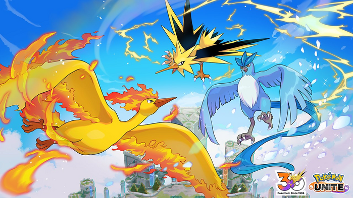 Pokémon UNITE - Zapdos, Articuno, and Moltres / Solo Mode / 30 Years of Pokémon Super Panic Parade