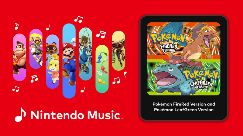 Select tracks from Pokémon FireRed and Pokémon LeafGreen have been added to the Nintendo Music app, which is exclusive to Nintendo Switch Online members
