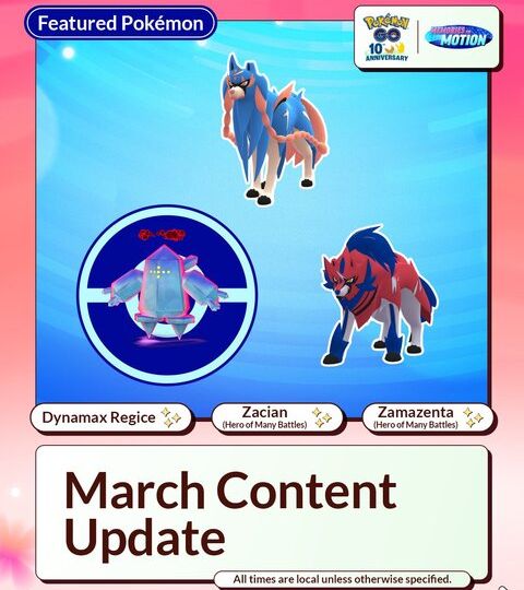 All major featured Pokémon, Max Battles, five-star Raids, in-game events, Raid Hours, Mega Raids and Shadow Raids revealed for Pokémon GO in March 2026