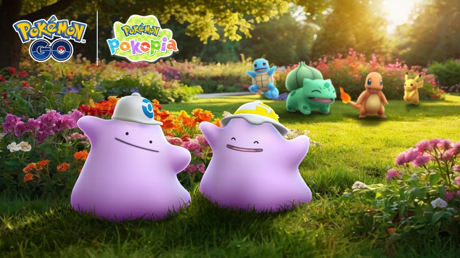 Pokémon Pokopia Celebration Event will take place in Pokémon GO from March 10 to 16 featuring Ditto wearing a hat, Ditto wearing a cap, Shiny Ditto, event bonuses, Field Research, Timed Research and more