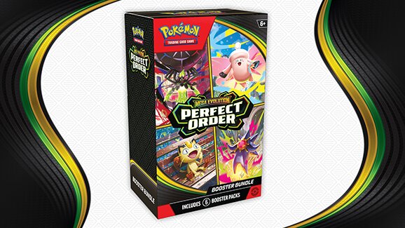 New Pokémon TCG: Mega Evolution—Perfect Order Booster Bundle revealed and will be released March 27 at the Pokémon Center and where Pokémon TCG products are sold