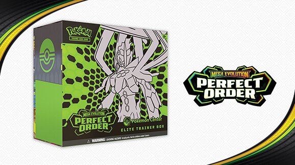 New Pokémon TCG: Mega Evolution—Perfect Order Pokémon Center Elite Trainer Box revealed and will be released March 27 exclusively at the Pokémon Center