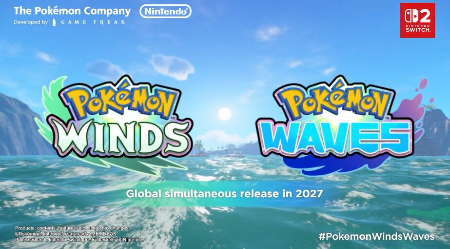 Pokémon Day 2026 – Gen 10 officially revealed with Game Freak’s Pokémon Winds and Pokémon Waves releasing simultaneously in 2027 for Nintendo Switch 2