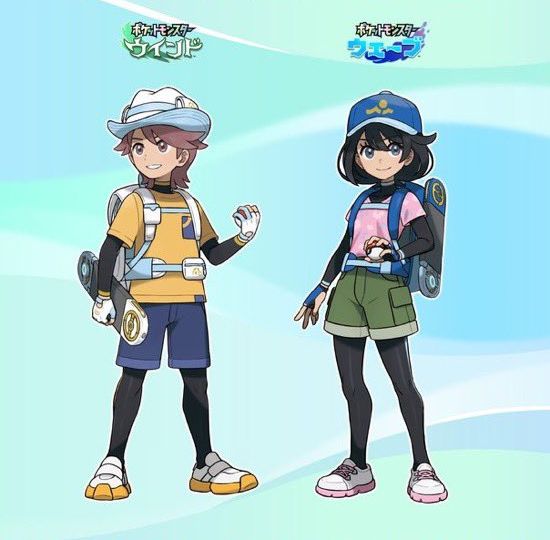 Pokémon Winds and Pokémon Waves official artwork unveiled for the male and female protagonists