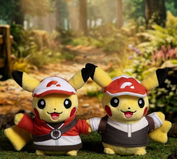 New Kanto Region Paired Pikachu Poké Plush available now at the official Pokémon Center
