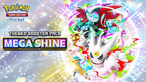 New Mega Shine expansion launches in Pokémon TCG Pocket on March 25 featuring Shiny Mega Evolution Pokémon ex making their Pokémon TCG Pocket debuts, Shiny Mega Gengar ex, Shiny Mega Charizard X ex and more
