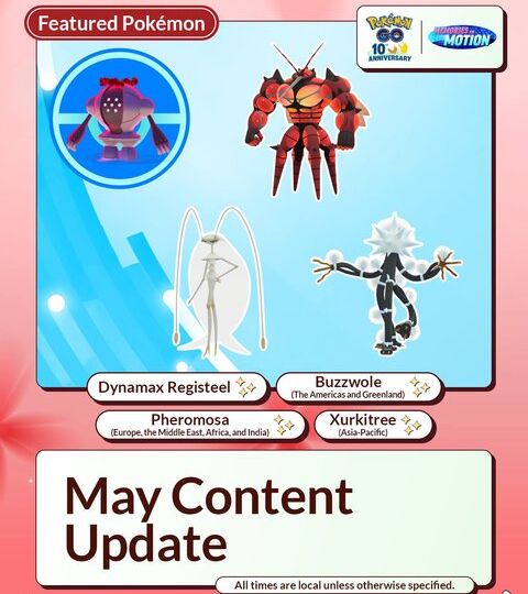 All major featured Pokémon, Max Battles, five-star Raids, Mega Raids, Shadow Cresselia, in-game events and Raid Hours revealed for Pokémon GO in May 2026