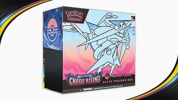 Pokémon TCG: Mega Evolution—Chaos Rising Pokémon Center Elite Trainer Box revealed and will be released May 22 exclusively at the official Pokémon Center