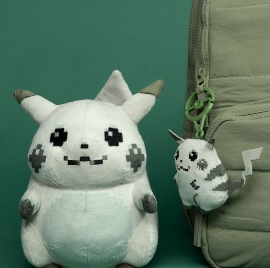 Pikachu 1996 Style Plush and Keychain based on Pikachu’s original appearance in Pokémon Red and Green for Game Boy available now at the official Pokémon Center