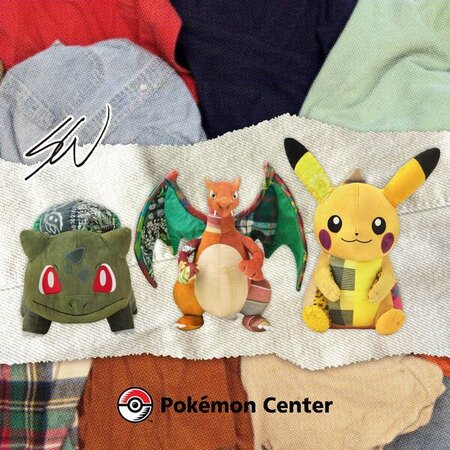 Sean Wotherspoon and Pokémon Center unveil vintage-inspired Bulbasaur, Charizard and Pikachu plush collection
