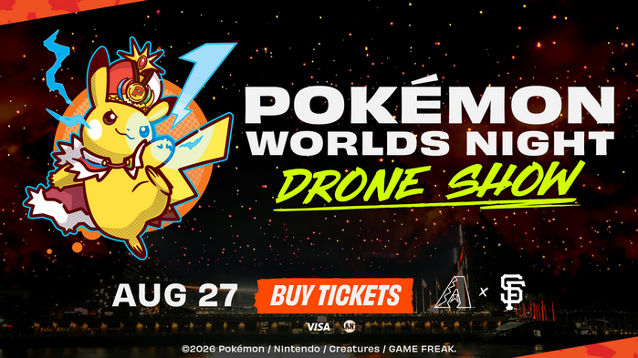 MLB - San Francisco Giants - Pokémon Worlds Night - Pokémon Worlds Night Drone Show