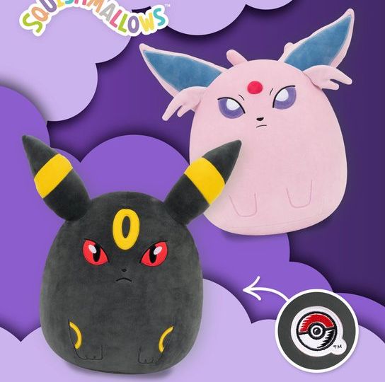 Pokémon Center adds Espeon and Umbreon Squishmallows with exclusive patches