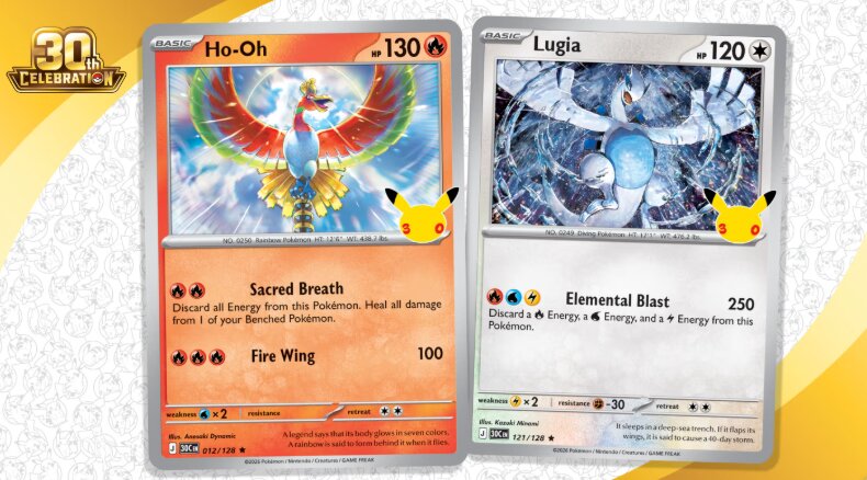 Pokémon TCG: 30th Celebration reveals new Lugia and Ho-Oh Cards