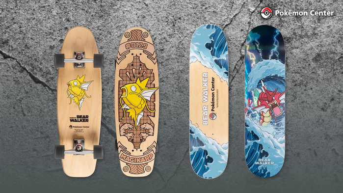 Shiny Magikarp and Shiny Gyarados Pokémon Center × Bear Walker Skateboards
