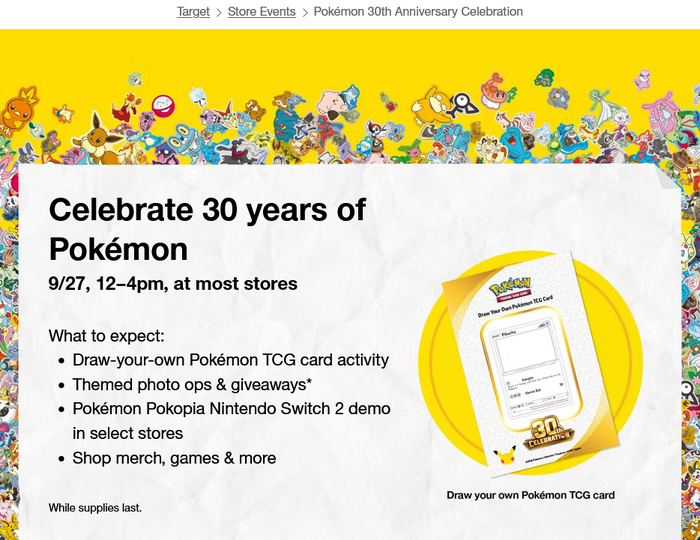 Target - Pokémon 30th Anniversary Celebration