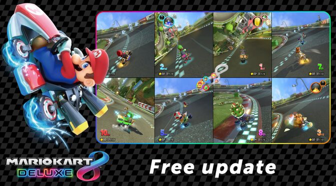 Mario Kart 8 Deluxe gets free Nintendo Switch 2 update with eight-player racing and CameraPlay