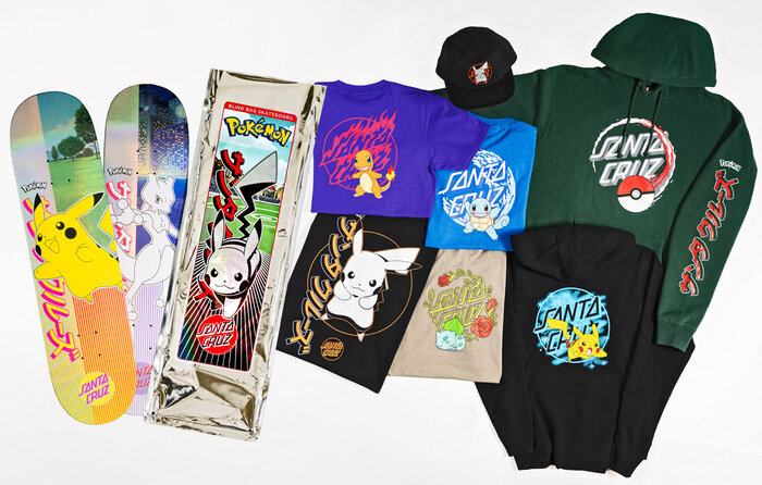 Pokémon TCG and Santa Cruz launch 30-design skateboard deck collection